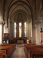 L'intérieur de l'église de Cressier