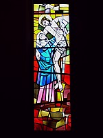 Un des vitraux de l'église de Cressier