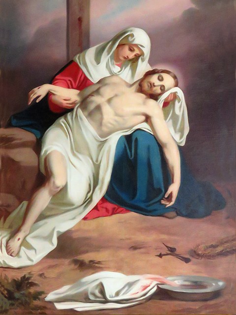 Jsus dans les bras de Marie