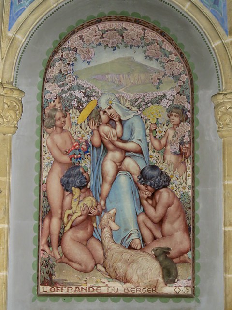Une fresque du temple de Cormondrche