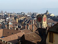 Les vieux toits de la ville de Neuchâtel