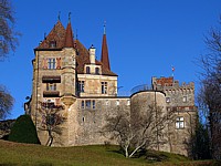 Le château de Gorgier, façade ouest