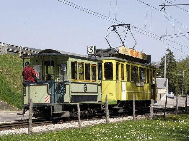 Vieux tram à Boudry