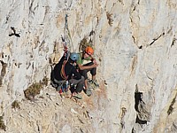 Alpinistes au repos au Creux du Van