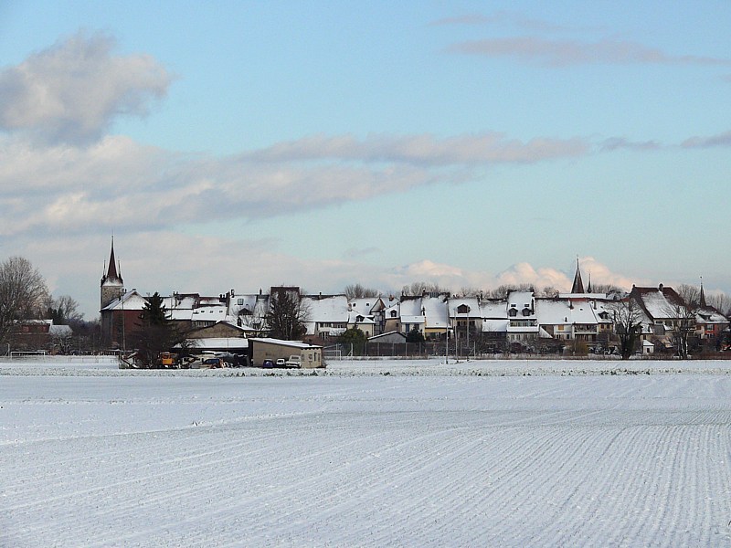 Le Landeron sous la neige