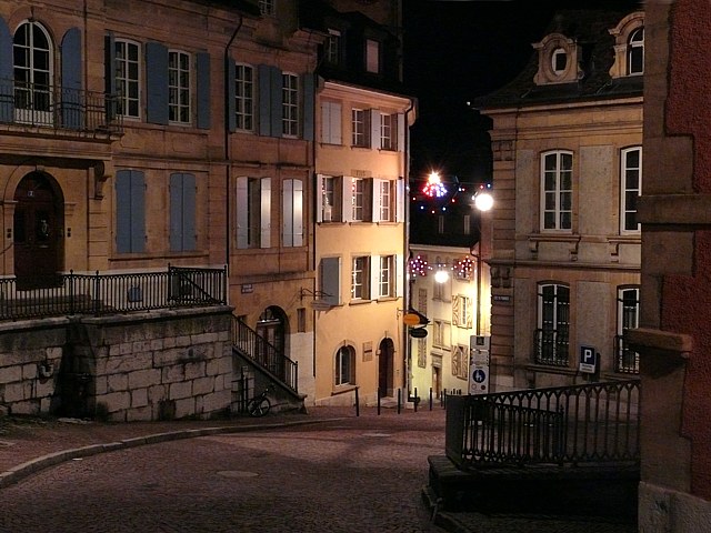La rue du château à Neuchâtel
