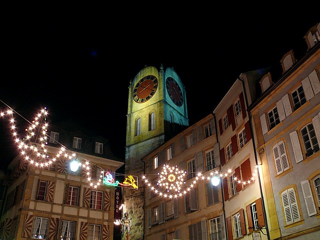 Neuchâtel - Ambiance de Noël à la  Croix-du-Marché