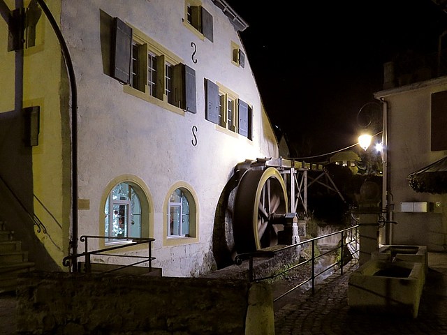 La grande roue du moulin de Saint-Blaise