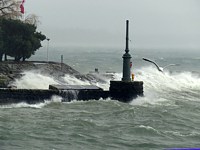 tempête au port de Neuchâtel